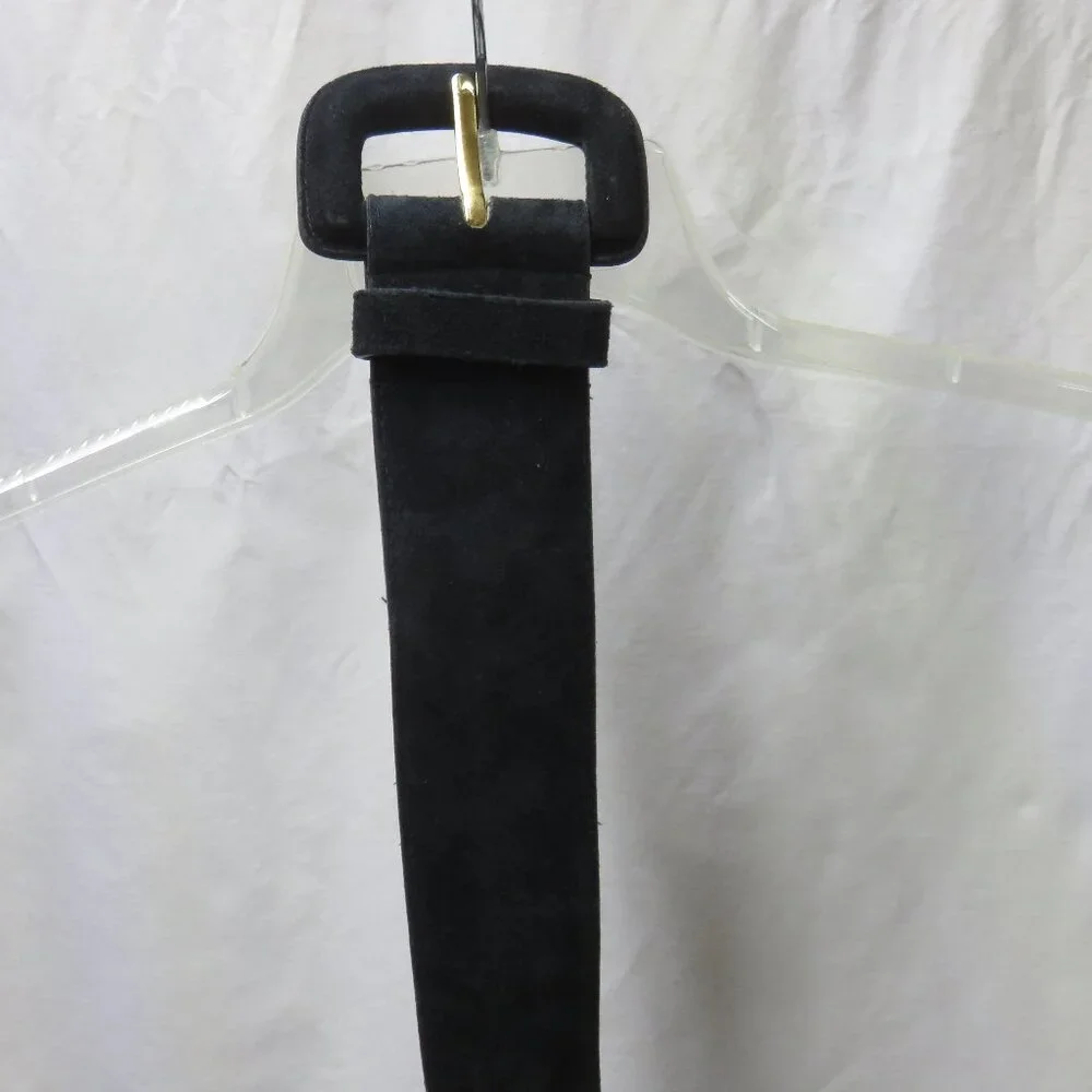 Women's Morgan Taylor Black Suede Wide Belt, Size Small - Picture 4 of 12